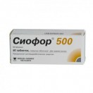 Сиофор 500, табл. п/о пленочной 500 мг №60