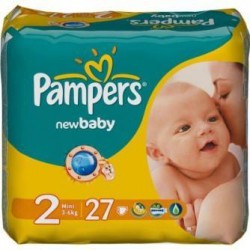 Подгузники, Pampers (Памперс) 3-6 кг р. 2 №27 нью беби мини