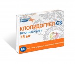 Клопидогрел-СЗ, табл. п/о пленочной 75 мг №60