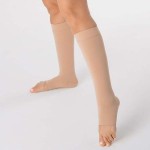 Гольфы компрессионные, Тривес р. II арт. ТК.910 с открытым носком 2 класс компрессии бежевые