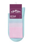 Носки женские, Omsa (Омса) р. 39-41 (25-27) Style 554 стайл высокие с красочным градиентом на резинке blu сhiaro светло-голубой